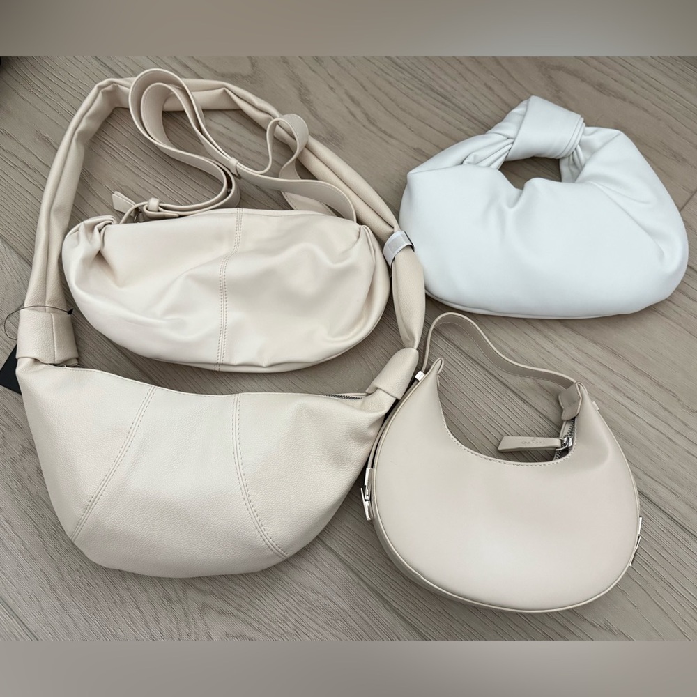 4 White bags (new + lightly used)